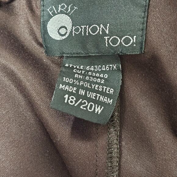 VTG Forest Fairy Midi Skirt Size 18/20 Chiffon Sheer Fall Brown Teal - Picture 4 of 8